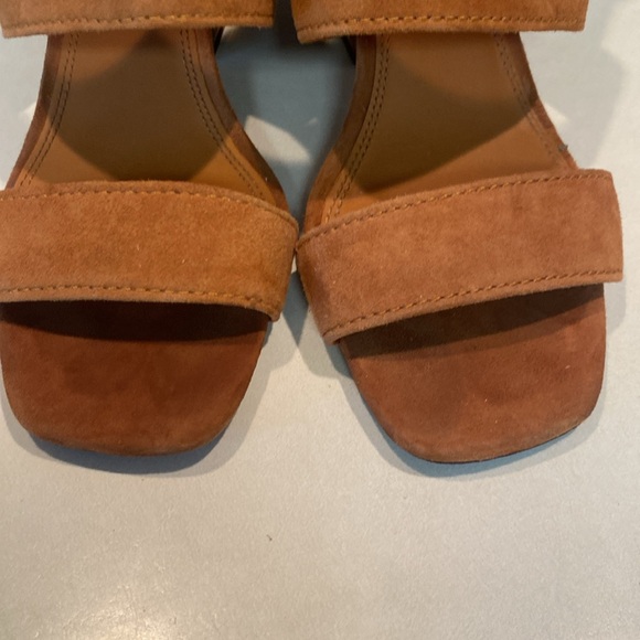 TORY BURCH Women's Selby Block-Heel Wide Strap Sandals Color: Ambra Sz 9 - Picture 3 of 14